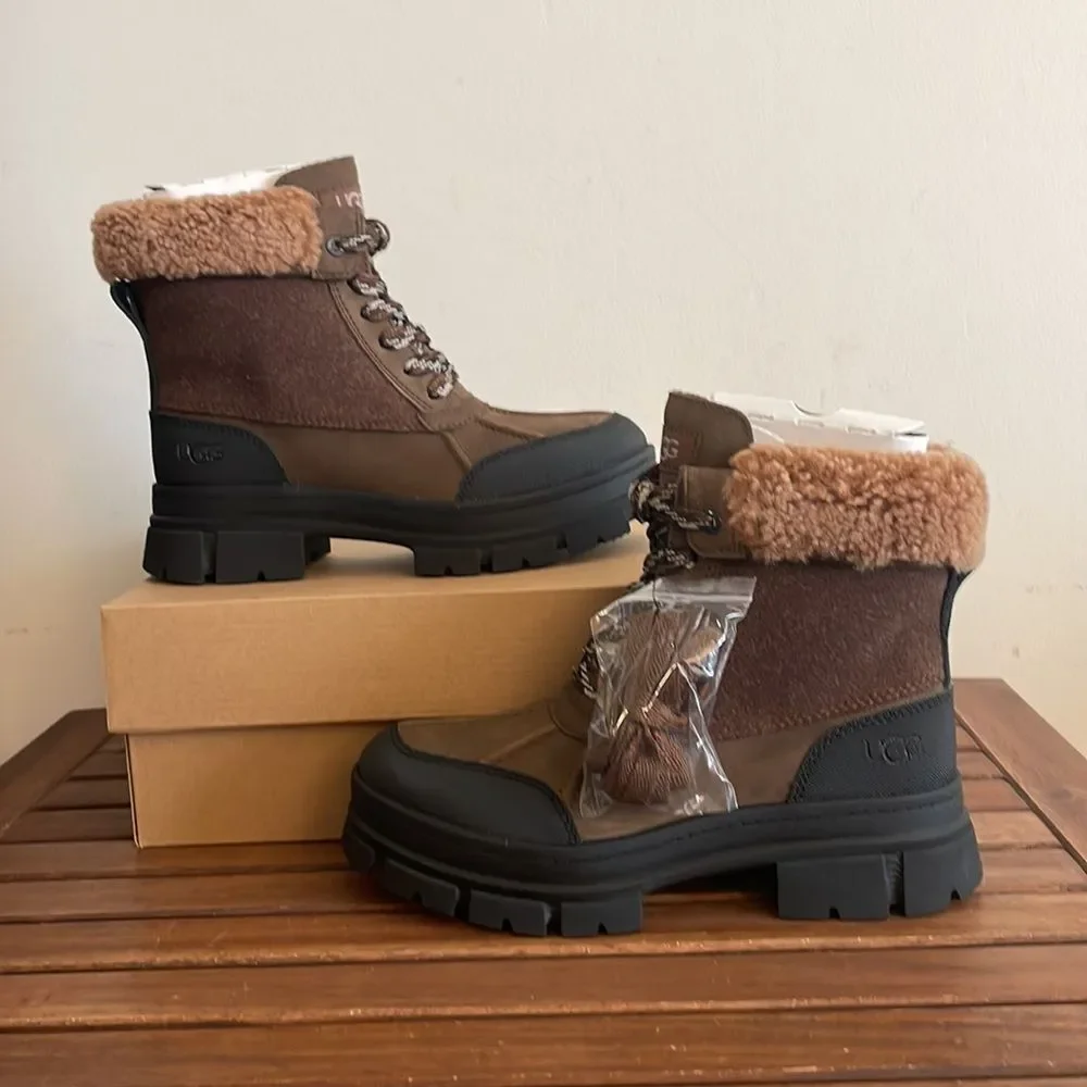 UGG Ashton Addie Tipped Boots Dark Earth USA Women Size 6.5/UK 4.5/EU 37.5